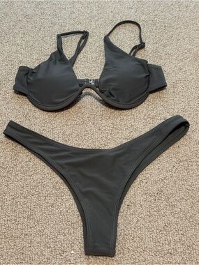 Zaful Underwire Bikini Set - Sleek Molded Top & High-Cut Bottoms